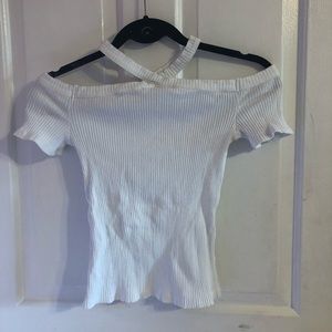 WHITE SHORT SLEEV TOP FROM ZARA